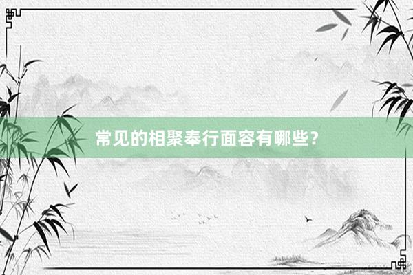常见的相聚奉行面容有哪些？